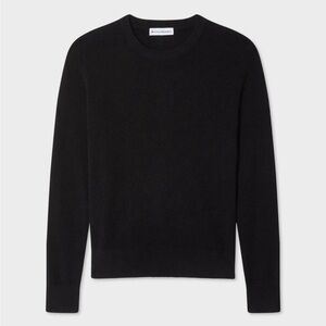 White + Warren Cashmere Crewneck Sweater in Black, size M